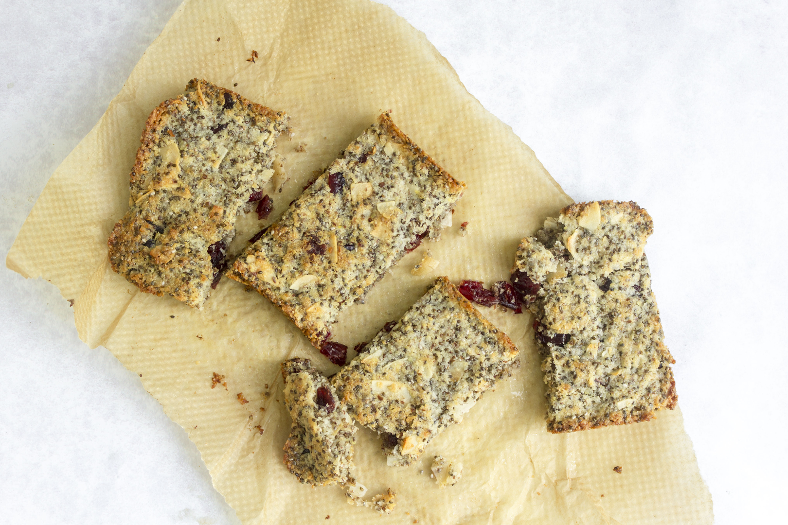 Keto Coconut Breakfast Bars | 4.8g Net Carbs - Keto breakfast recipe with 4.8g net carbs. Low carb ketogenic morning meal.