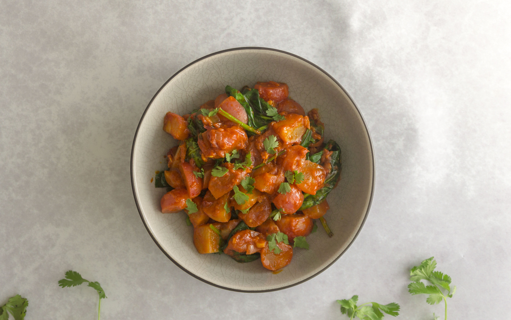 Keto ‘Potato’ And Spinach Curry - Keto dinner recipe with 5.2g net carbs. Low carb ketogenic dinner meal.